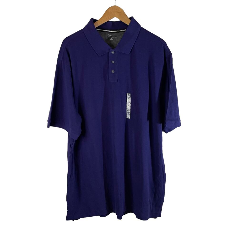 PBX BASICS New Men's Short Sleeve Polo Shirt Purple XL Casual Office Colorful
